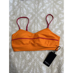 Lanston Sport Sunrise Bandeau Bra NWT Orange and Red XS